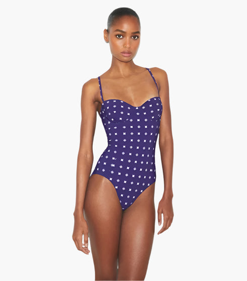 Ballpoint Ink Nothing Ditsy - Balconette Swimsuit - GLAM MODA